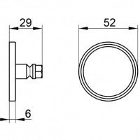 Комплектующие Клеевой комплект Nr. 10 с розеткой (черный матовый) 