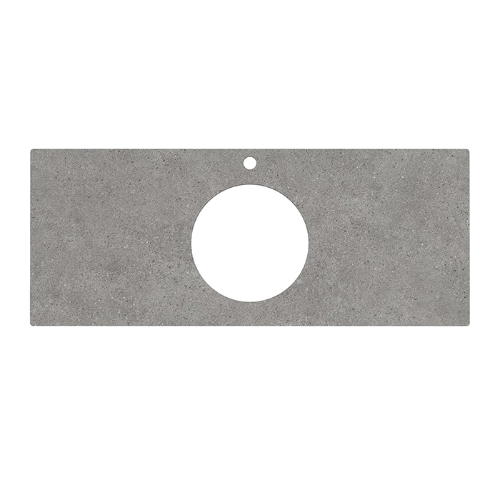 Столешница из керамогранита для накладных раковин Фондамента 120, серая