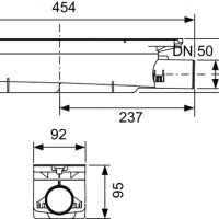 Душевые лотки и трапы TECE сифон TECEdrainprofile &laquo;стандартный&raquo; с боковым сливом DN 50 