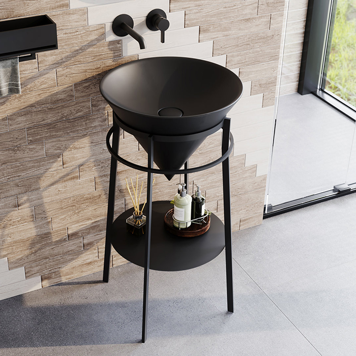 Металлическая структура напольная 44, черная матовая