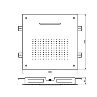 Душевая программа Душевая лейка потолочная встраив., 500х500 мм, 2 режима, цвет Mirror Stainless Steel 