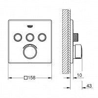 Смесители SmartControl Встраиваемый смеситель для душа (хром) 