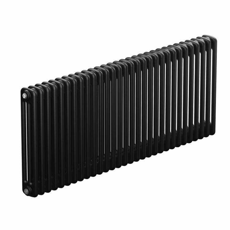 Радиатор 3-х трубчатый 3057, 26 секций, 1196xh565, подключение боковое, антрацит матовый