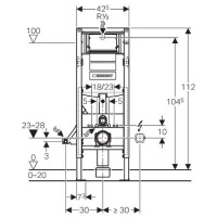 Системы инсталляции Duofix 111.350.00.5 Система инсталляции для подвесного унитаза 