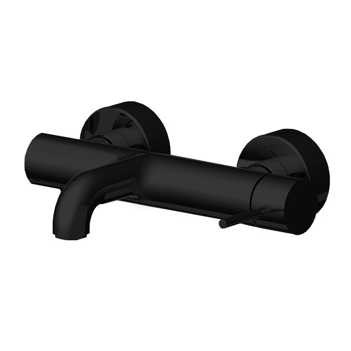 Смесители Смеситель для ванны, настенный, цвет чёрный матовый 