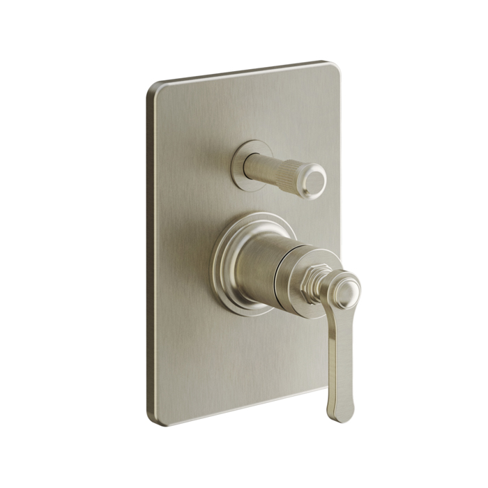 Смесители Смеситель встраиваемый, однорычажный, с переключателем на 2 положения, внешняя часть, цвет Finox Brushed Nickel 