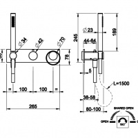 Смесители Смеситель для ванны внешняя часть хром 