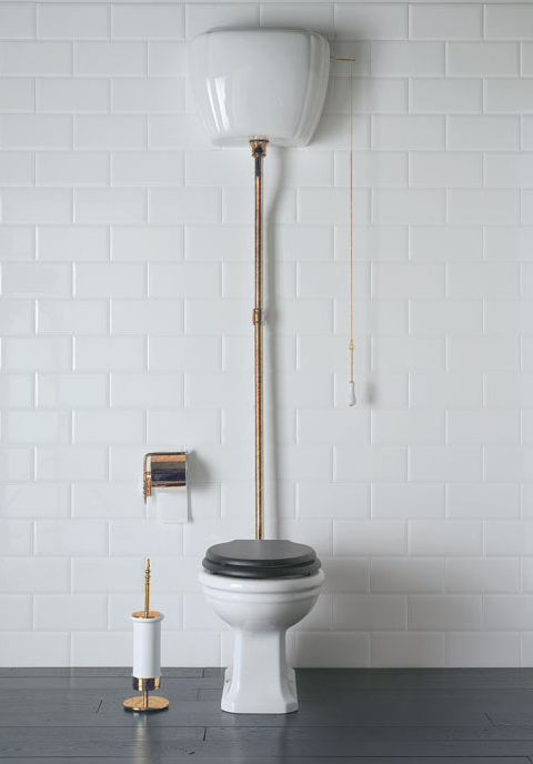 Комплектующие Труба для высокого бачка, бронза 