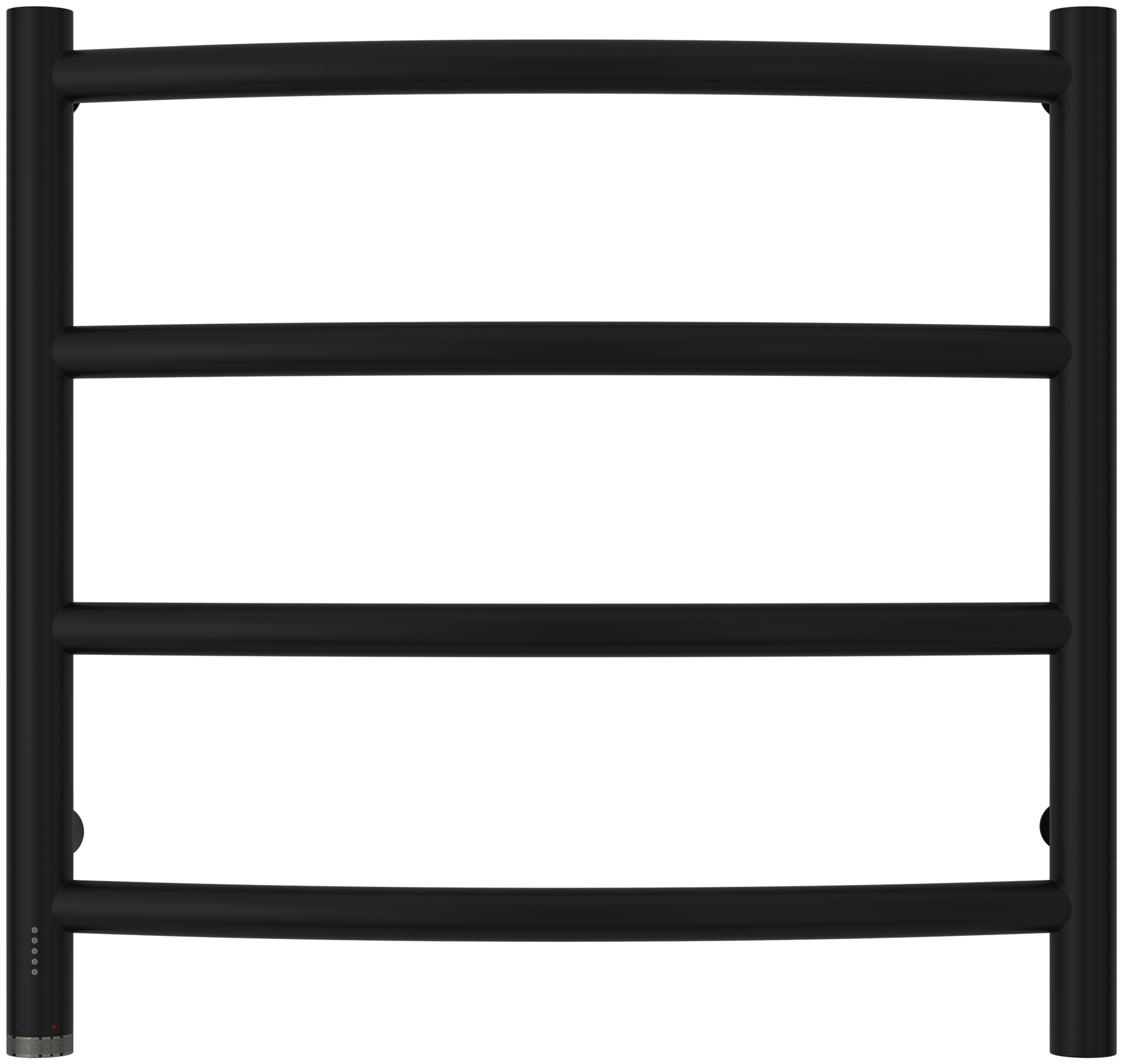 Полотенцесушители Полотенцесушитель электрический 500х500 левый (Матовый чёрный) 