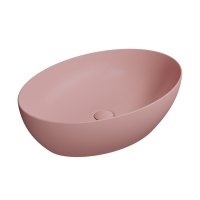 Раковины Раковина накладная 60*42 см (розовый матовый) 