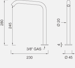 Комплектующие Настольный вращающийся кран с возможностью фиксации MIL70 