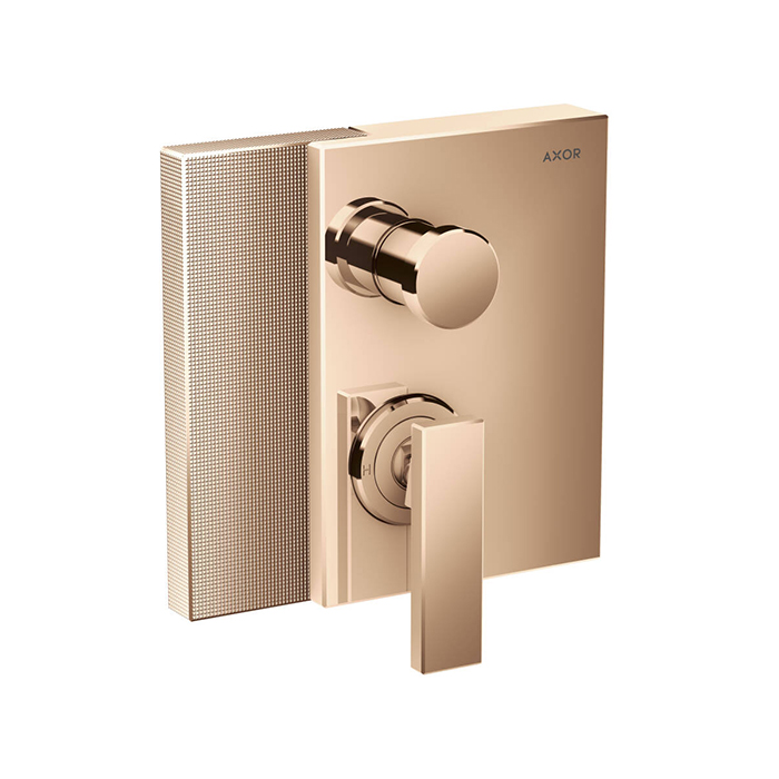 Смесители Смеситель для ванны, встраиваемый, алмазная огранка, цвет красное золото 