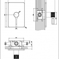 Смесители GESSI INCISO Встраиваемый смеситель, на 1 источник (внешняя часть), цвет: хром 