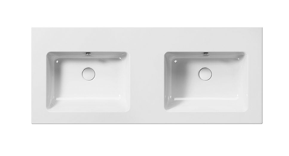 Раковины Раковина двойная накладная/подевсная 500x1200 мм 