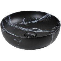 Раковины Раковина накладная Ø 495 мм (чёрный мрамор) 
