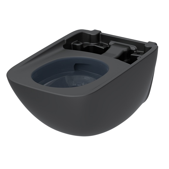 Унитазы-биде Wx1 washlet унитаз подвесной 660*444*367 мм, смыв tornado, cefiontect, rimless, цвет черный матовый 