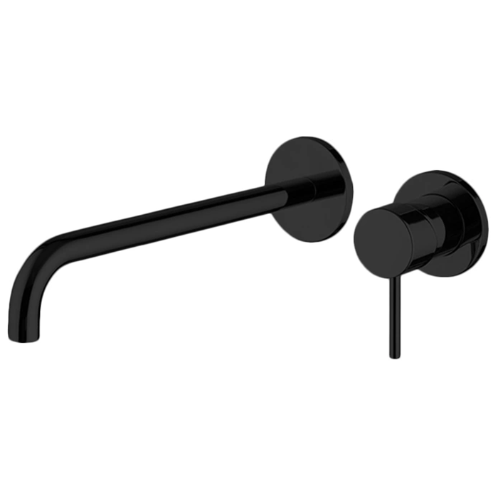 Смесители Смеситель для раковины, встраиваемый, излив  см, цвет чёрный матовый 