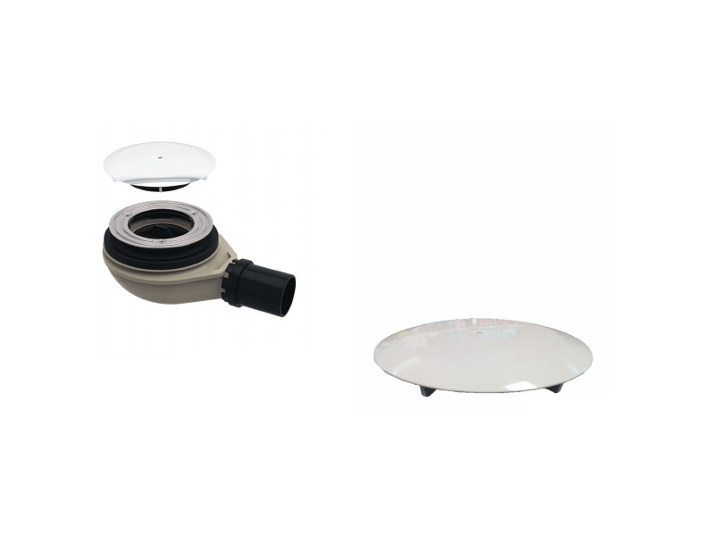 LIF.H3 Сифон для поддона с круглой крышкой выпуска, 90 мм, цвет хром