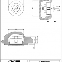 Комплектующие Душевая форсунка, хром 