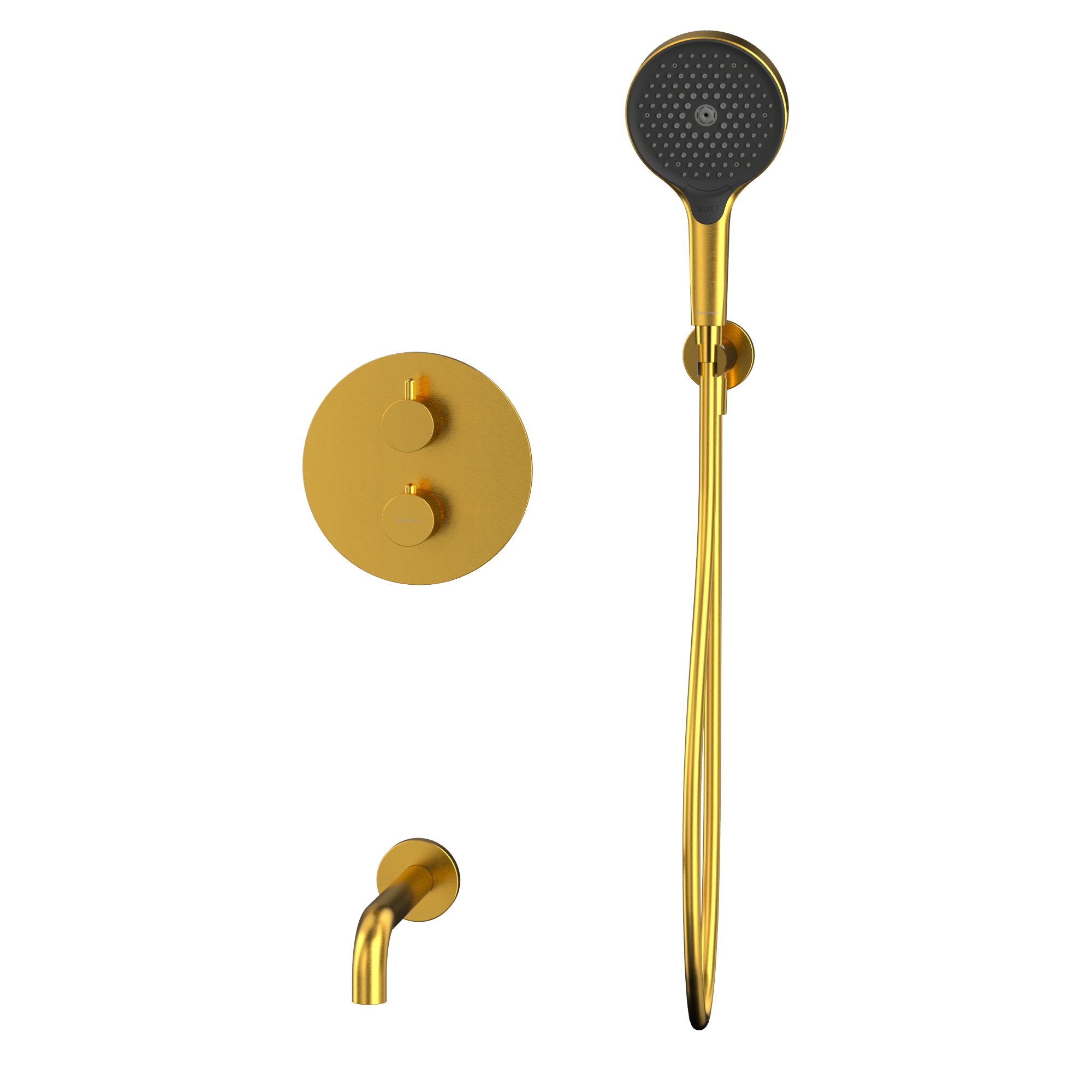 Душевая программа Термостатическая система для ванны скрытого монтажа YSET10TOPGLB (брашированное золото) 