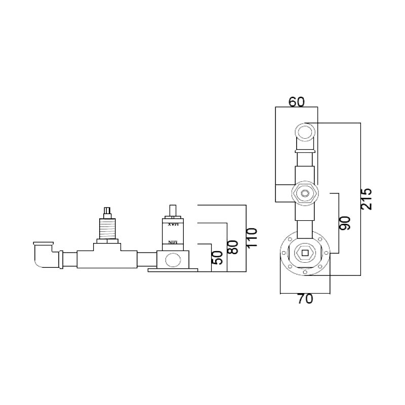 ZC0 Встраиваемая часть на 2 потребителя