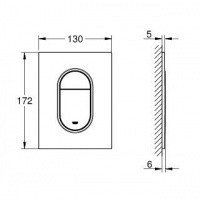 Системы инсталляции Накладная панель для унитаза 37624000 Arena Cosmopolitan S (хром) 