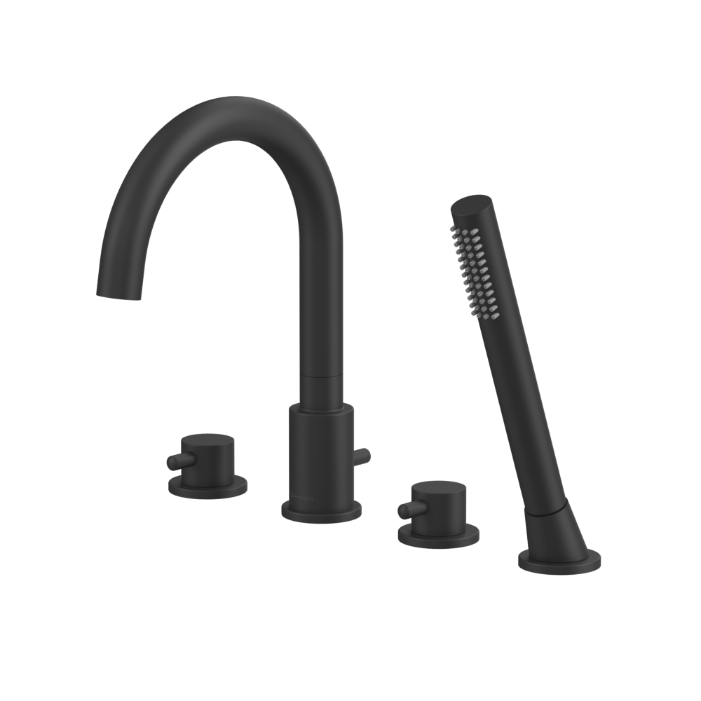 Смесители Смеситель для ванны на 4 отверстия Y1232BL (черный мат) 