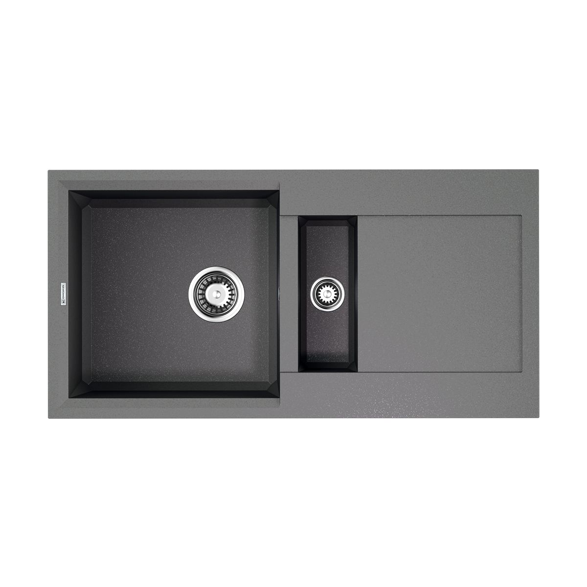 Кухонные мойки Кухонная мойка 860x465x210 Sakaime 86-2-GR Tetogranit/leningrad grey 