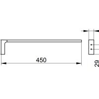 Аксессуары для ванной Держатель для полотенца 45 см (хром) 