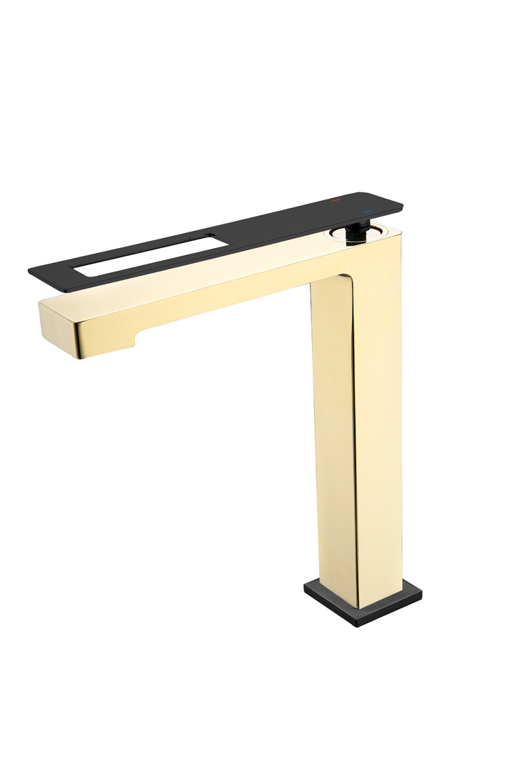 Смесители Смеситель для умывальника высокий Gold Black 