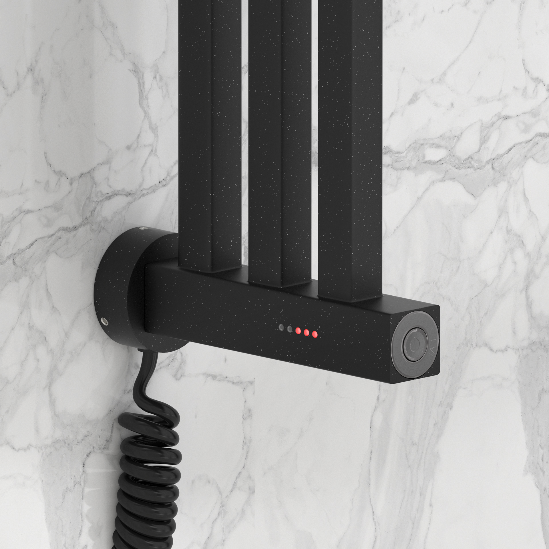 Полотенцесушители Полотенцесушитель электрический 600х166 (Тёмный титан муар) 