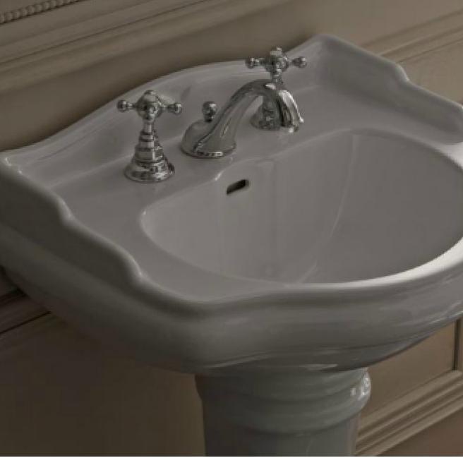 Смеситель для раковины на 3 отверстия хром