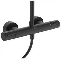 Душевая программа CERATHERM T25 Душевая система с термостатическим смесителем, матовый черный 