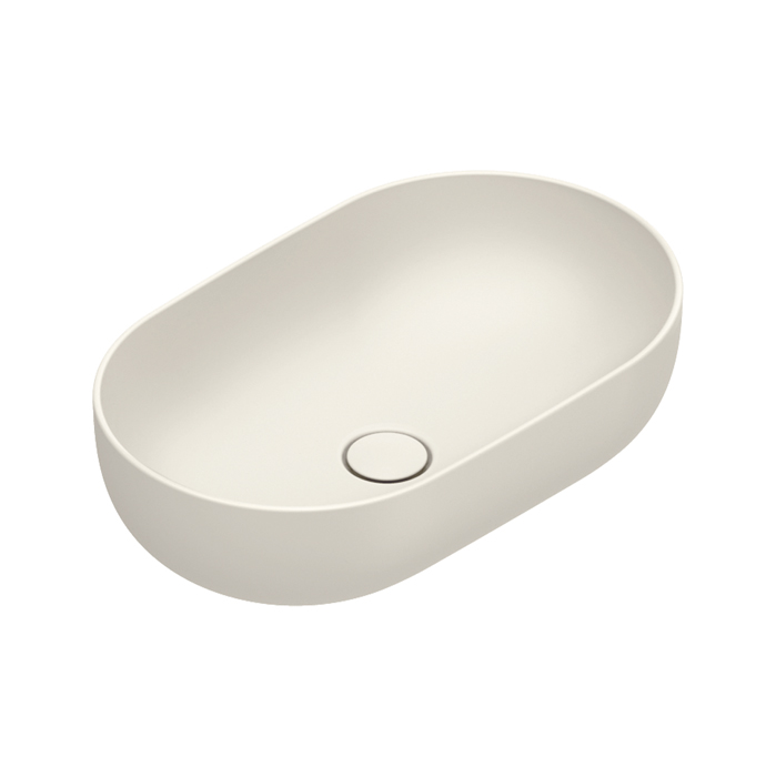 Раковины Раковина 60x37 h16 накладная, без отверстий под смеситель, покрытие Cataglaze+, цвет Lino Satinato 