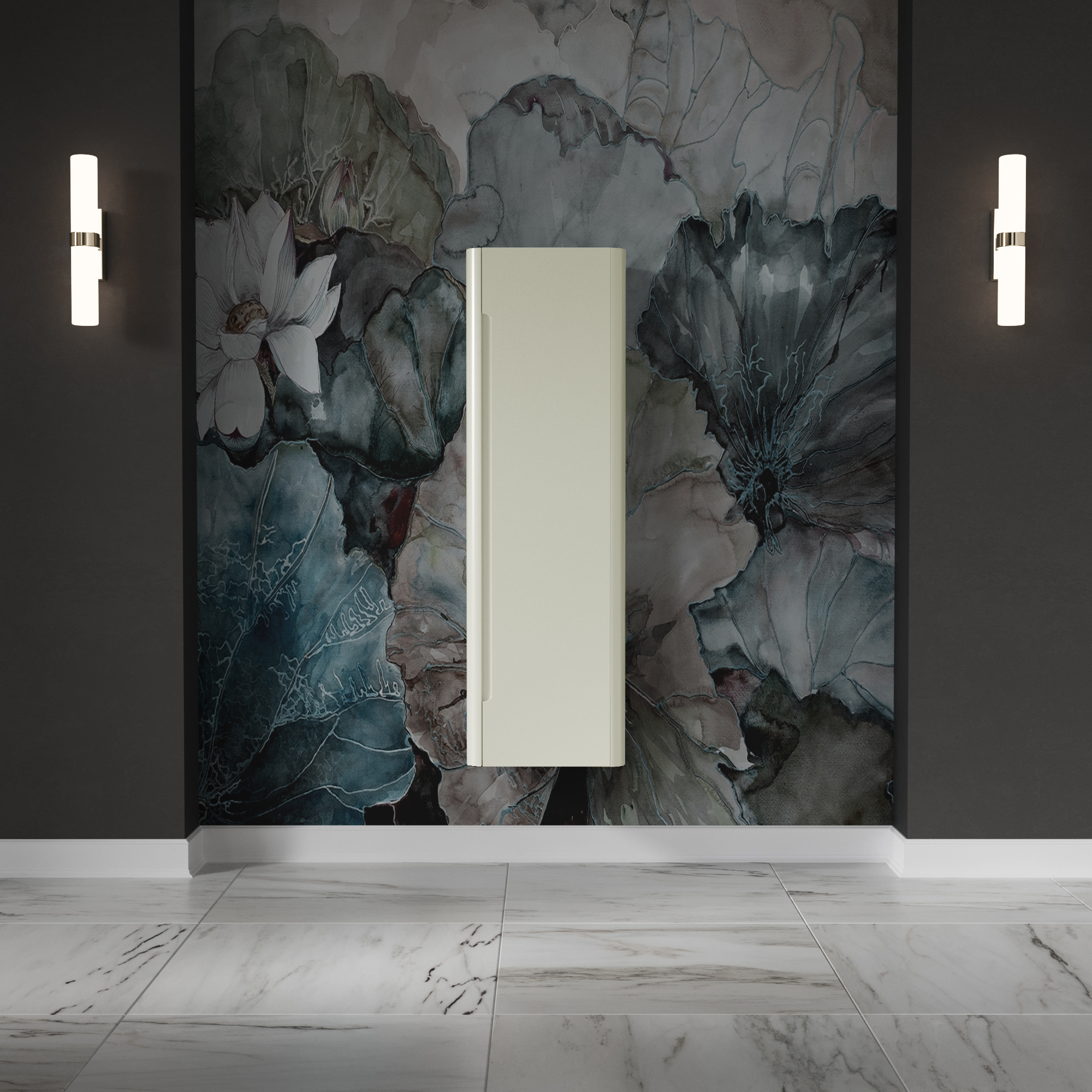 Колонна подвесная 40х35х129 см, с дверкой, петли справа DX, цвет bi vaniglia matt