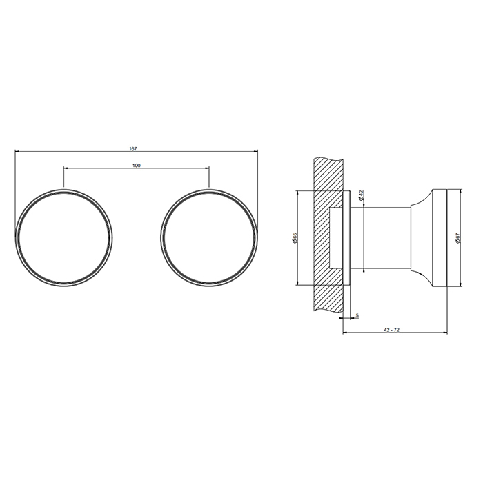Смесители Смеситель встраиваемый на 2 позиции,с отд вставкой, цвет черный шлифованный металл 