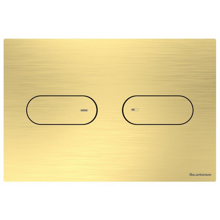 Смывная клавиша INOX-711, цвет латунь браширванная PVD