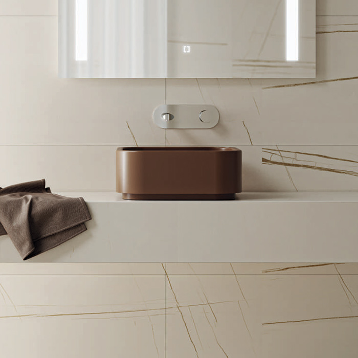 Hako Раковина накладная квадратная 40х40хH15 см, без отверстий под смеситель, цвет: bruno matte