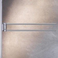 Аксессуары для ванной Двойной держатель для полотенца 43 см (хром) 