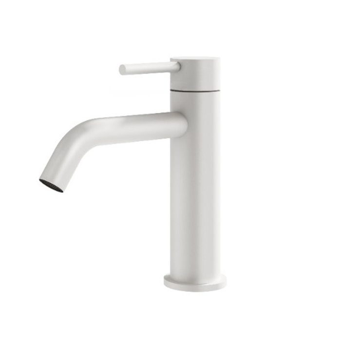 Смесители Смеситель для раковины без донного клапана, белый матовый 