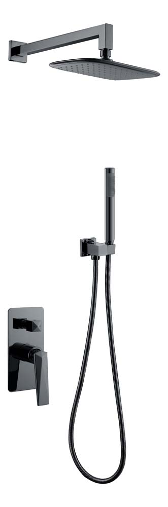 Смесители Смеситель встроенный + верхний душ + ручной душ Shine Gun Metall 