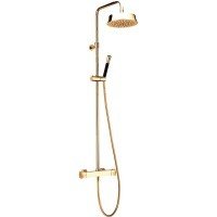 Смесители Душевая система - комплект с термостатическим смесителем (золото) 