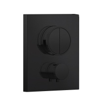 Смесители Термостат для ванны на 2 потребителя, внешняя часть, чёрный матовый 