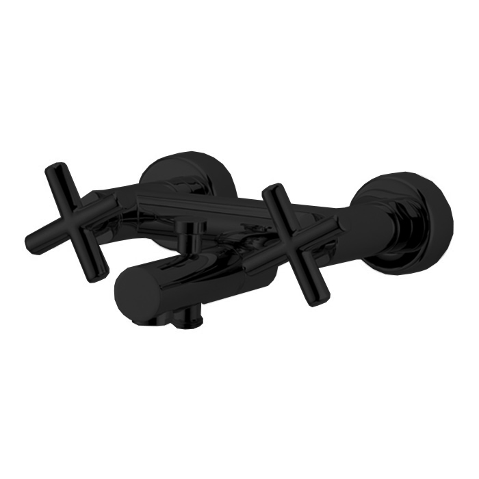 Смесители Смеситель для ванны, настенный, цвет чёрный матовый 