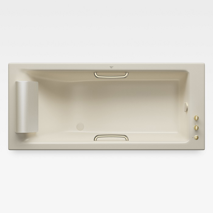 Island Встраиваемая ванна 180х80см термостат руч. душ, Hide-Flow, ручки, мягкий подголовник, цвет: greige