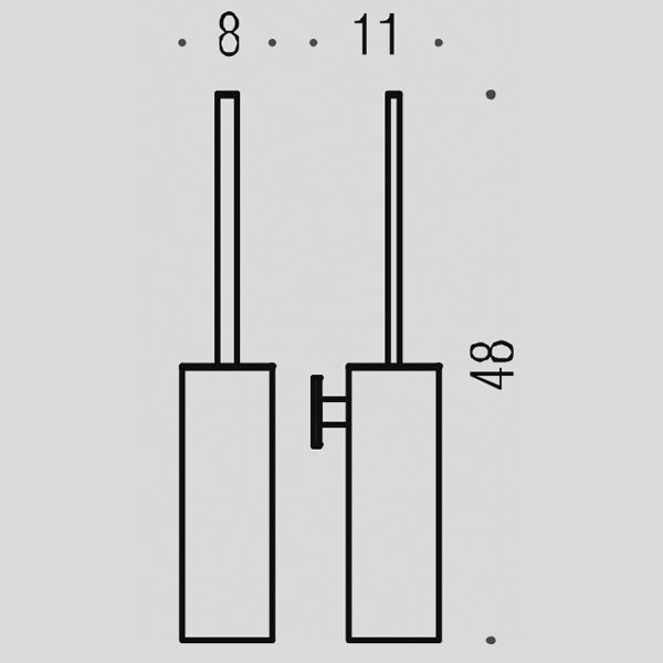 Аксессуары для ванной Ерш туалетный, подвесной, пластик, цвет хром 