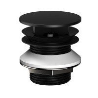 Комплектующие Выпуск для раковины | Донный клапан - для раковины без перелива (чёрный матовый) 