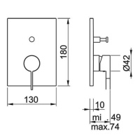 Смесители Смеситель для ванны на 2 потребителя, внешняя часть, хром 