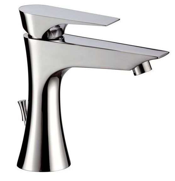 Однорычажный смеситель для раковины (излив 10,6 см), с донным клапаном, цвет золото