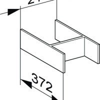 Комплектующие Внутренний разделитель для фронтального выдвижного ящика (белый) 